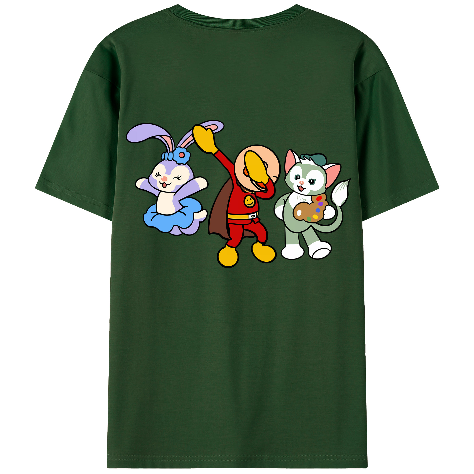 （画像用） アンパンマン Anpanman 綿100％半袖Tシャツ（背面プリント）